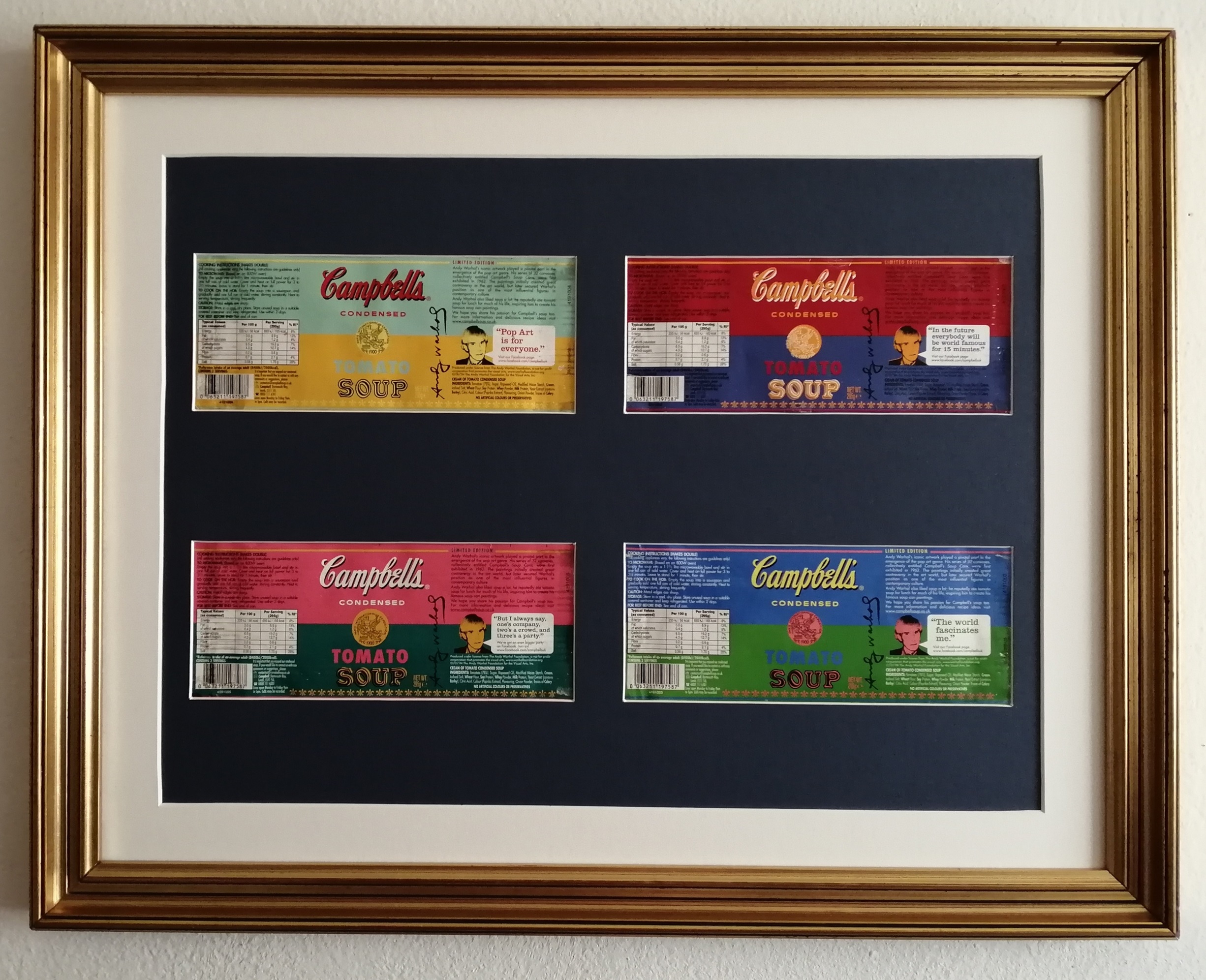 Etiquetas de latas de sopas Campbell - Andy Warhol