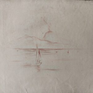 "Marina con el Monte Vesubio" - Escuela de Resina