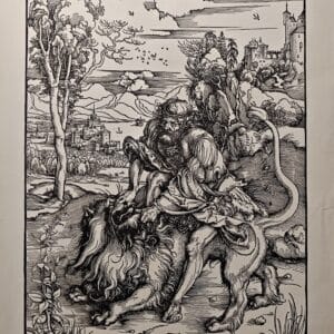 Sansón y el león - Albrecht  Dürer